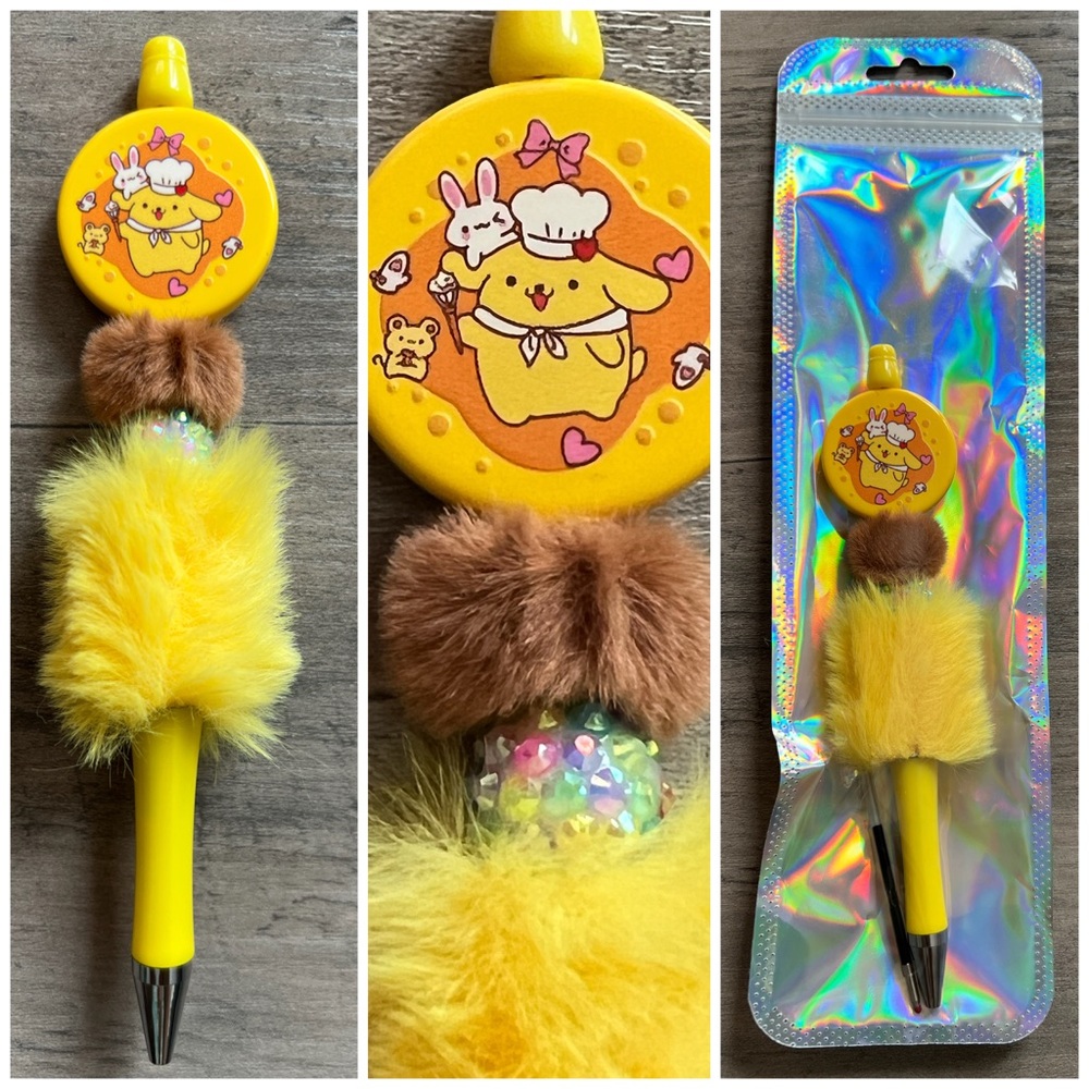 Pompompurin beaded pen